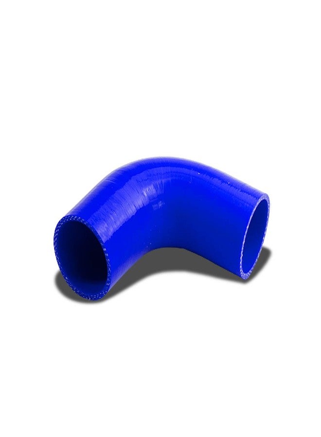 Auto Dynasty 2 inches 90 Degree Elbow Turbo/Intercooler/Intake Piping Coupler Silicone Hose, (Blue)
